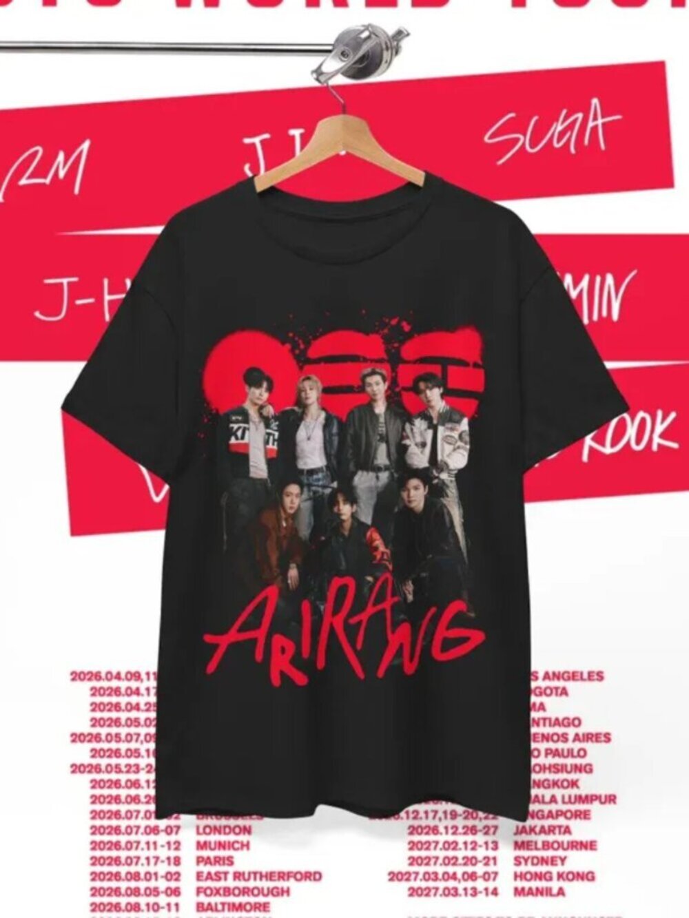 Bangtan Members Arirang Magazine Unisex Heavy Cotton Tee  276
